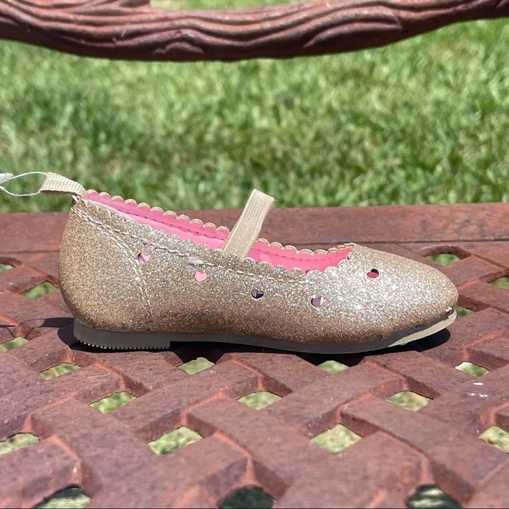 NWT MACY’S Carter’s Glitter Slip-On Infant Dress Shoes